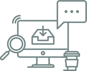 Drag and drop the file icon. Contains such Icons as Add Your Resume, Upload file, Download, and more. Pixel Perfect. Vector Line.