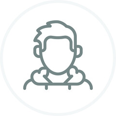 Male avatar icon. Simple man avatar vector icon. Sign and symbol for web logo mobile app UI. Pixel Perfect.