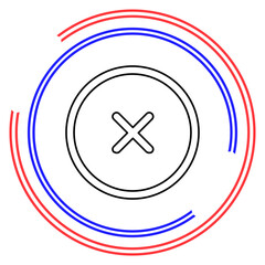 Obraz premium Delete vector icon