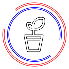 plant pot vector icon