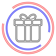 Gift box vector icon