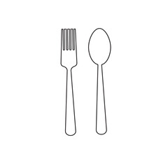 Spoon fork icon vector