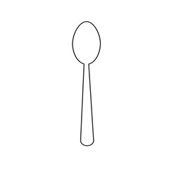Spoon line icon vector