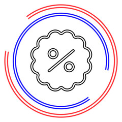 Discount sale vector icon