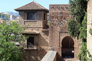 Fototapeta na wymiar Palacio de la Alcazaba de Málaga (Andalucía, España)