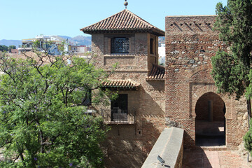 Fototapeta na wymiar Palace of the Alcazaba in Málaga (Andalusia, Spain)