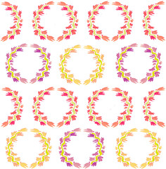 circle watercolor pattern