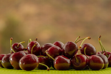 Cherries against the background of nature