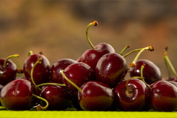 Cherries against the background of nature