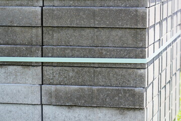 Stack of gray paving slabs. Construction of sidewalks. Building materials for the construction of the sidewalk.