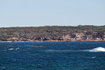 Fototapeta premium Ocean water and island view.