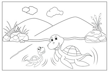 Funny Dinosaur Coloring Pages for Kids
