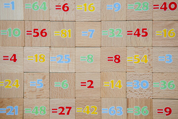 wooden blocks with number sale
