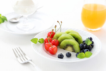 朝食フルーツ個別盛り　盛り合わせ