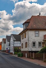 Fototapeta na wymiar Altstadt des Ortsteil Bindsachsen von Kefenrod in Hessen, Deutschland
