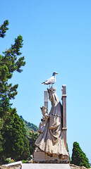 Fototapeta na wymiar Cementerio de Montjuic en Barcelona, Catalunya, España, Europa