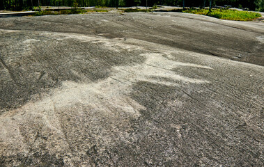 Petroglyphs in Karelia, Belomorsk district, Russia.