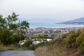 Fototapeta na wymiar iskele-karantina/ Urla / Izmir / Turkey, MAY 11, 2020, Views from a small sea town