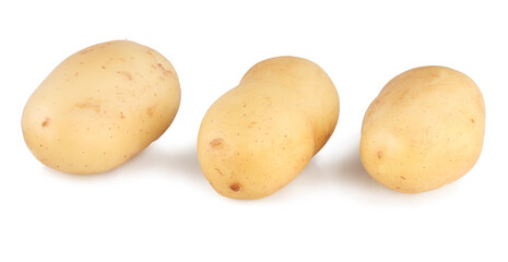 Potatoes isolated on white background