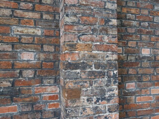 A bricks wall in Paris at the church Saint Serge.