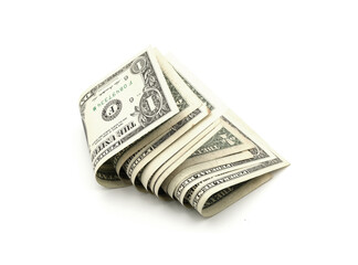 dollars isolated on white