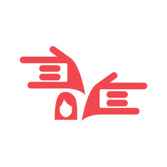 sign language interpreter logo. vector illustration