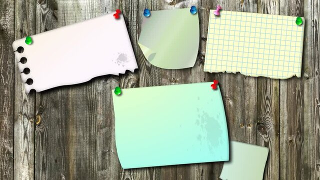 Wooden board for small notes or announcements.