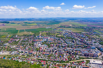 Fototapeta na wymiar Aerial view of summer city