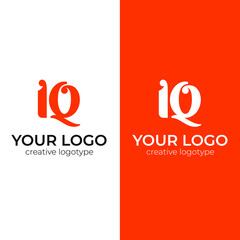 IQ letter logo design creative logotype vector template