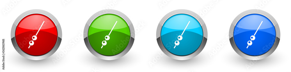 Aufkleber fresh olive on stick vetor silver metallic glossy icons, food concept set of modern design buttons f