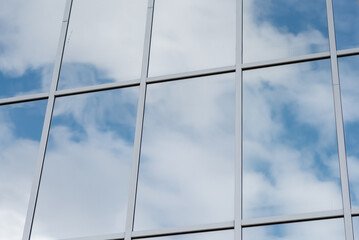 Reflection of the sky in the windows