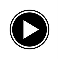Play button trendy flat style vector icon. symbol for your web site design, logo, app UI.