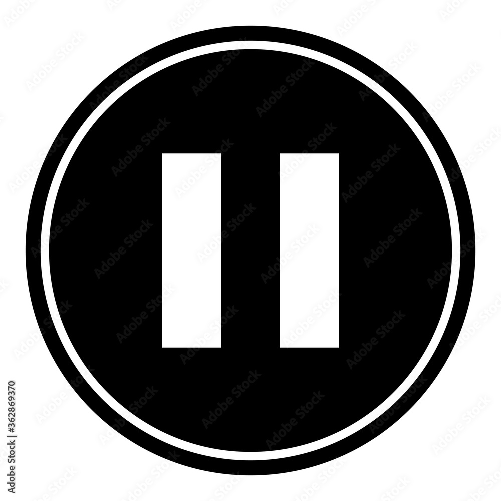 Fototapete Pause button trendy flat style vector icon. symbol for your web site design, logo, app UI.