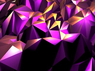 Obraz premium Triangle Poligon Colorful Abstract futuristic Background