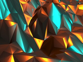 Obraz premium Triangle Poligon Colorful Abstract futuristic Background