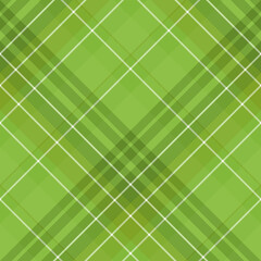 Fototapeta na wymiar Seamless pattern in simple bright green and white colors for plaid, fabric, textile, clothes, tablecloth and other things. Vector image. 2