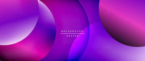 Circle modern geometric abstract background with liquid gradients