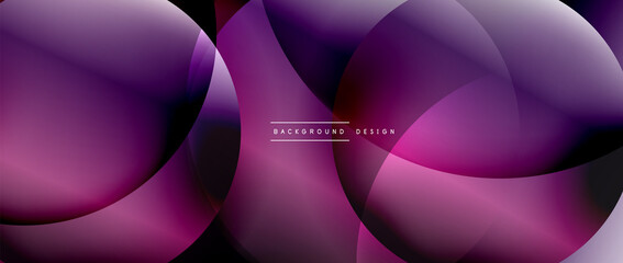 Circle modern geometric abstract background with liquid gradients