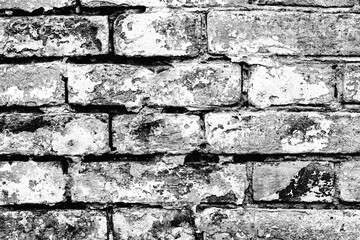 White brick wall texture for background or wallpaper
