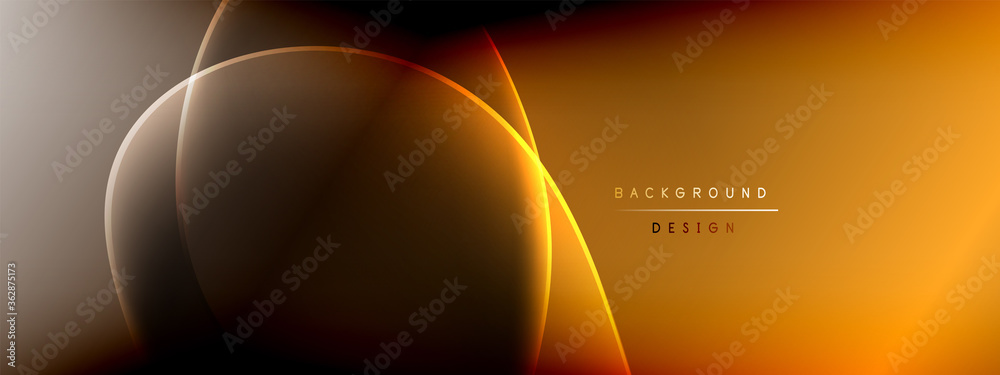 Wall mural vector abstract background - liquid bubble shapes on fluid gradient with shadows and light effects. 