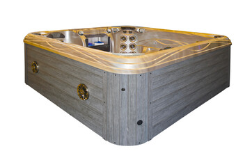 Modern hydromassage bath  ( balneological bath ) isolated on white background