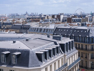 A panoramic view of Paris from a nice terrace. (view from Paris 9th district)
