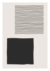 Papier Peint photo Minimaliste art Composition artistique minimaliste créative abstraite à la mode dessinée à la main