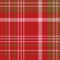 Seamless pattern in simple red, brown and pink colors for plaid, fabric, textile, clothes, tablecloth and other things. Vector image.