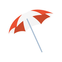 Isolated striped umbrella vector design