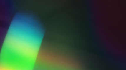 Rainbow Multciolor Optical Flare Abstract Bokeh and Light Leaks Photo Overlays with Camera Lens Film Burn  Defocused Blur Reflection Bright Sunlights. Use in Screen Overlay Mode for Photo Processing.