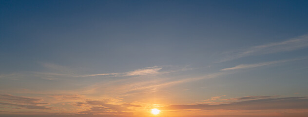 sunset sky with clouds Background