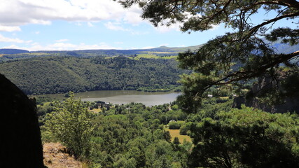 Fototapeta na wymiar lac Chambon, Auvergne