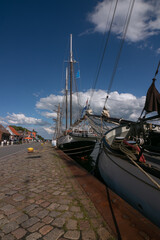 traditionelle Segelschiffe am Tiessenkai, Nord Ostsee Kanal, Kiel Holtenau