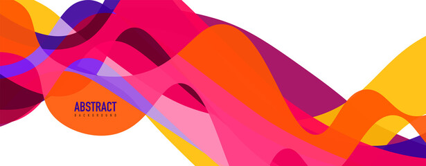 Obraz premium Fluid wave colorful abstract background. Dynamic colorful vibrant vector design